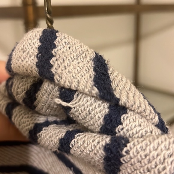 Grey and blue knit blazer, XL, The Loft. Distressed, casual layering piece. - Picture 4 of 5